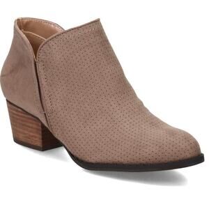 NWT LifeStride Womens Blake Side Zipper Ankle Boot Doe Neutral Brown Size 6M US